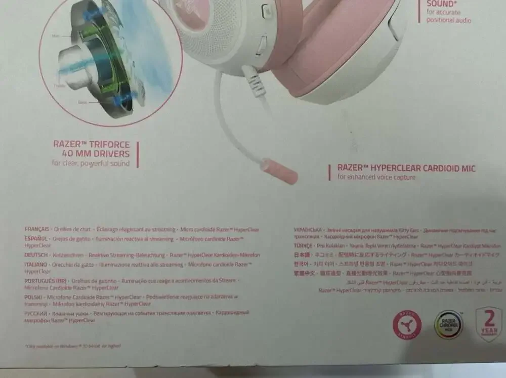 (N) Razer Kraken Kitty V2 Hello Kitty and Friends Edition Gaming Headset